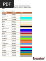 Color Name Color HEX Color