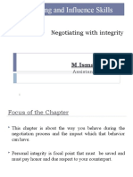 Bargaining and Influence Skills: Negotiating With Integrity