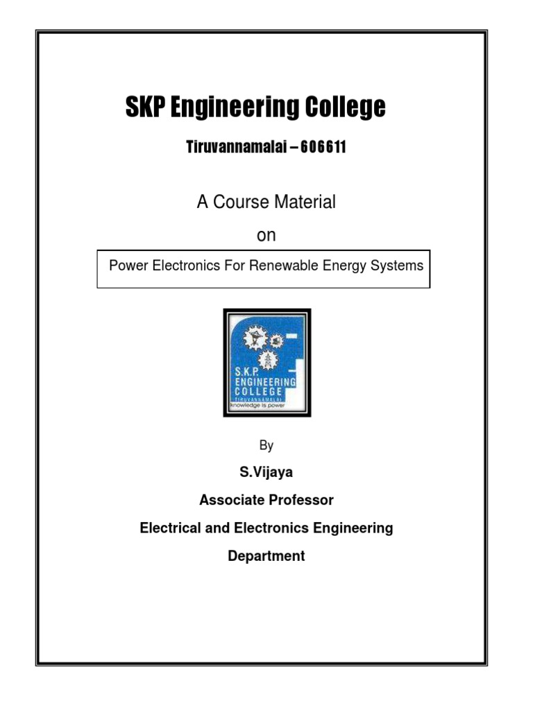 Power Electronics for Renewable Energy | PDF | Fuel Cell | Greenhouse Gas