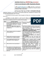 AME-Pariksha/ INSTRUCTION No: DTD.: Subject - Dos and Don't To Be Followed in AME-Registration Module