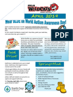 Food Drive! Spring Mud: Day. Arklan School Will Recognize World Autism Awareness Day by Wearing