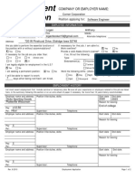 Blank General Employment Application Form 1