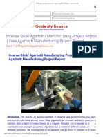 Incense Stick/ Agarbatti Manufacturing Project Report - Free Agarbatti Manufacturing Project Report