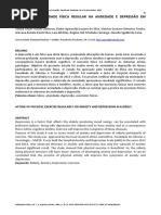 Atuação Da Atividade Física Regular Na Ansiedade e Depressão Em Idosos