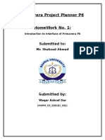 Primavera Project Planner P6 Homework No. 1:: Submitted To