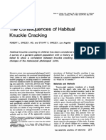 The Consequences of Knuckle Cracking: Habitual