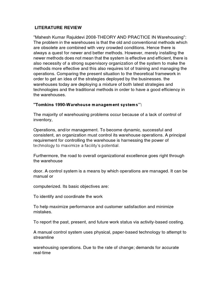 Warehouse management system literature review picture