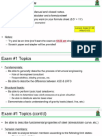 Ce414 - Steel Design Exam 1 Overview