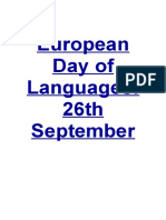 European Day of Languages