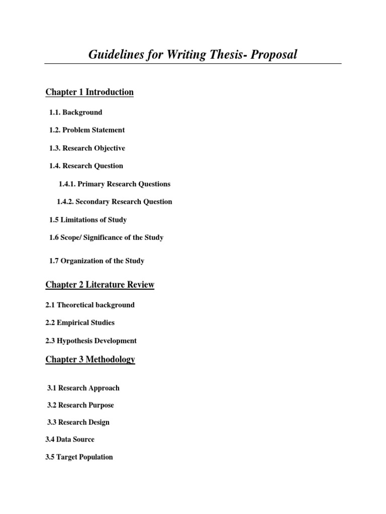 Thesis Proposal Writing Guide | PDF | Career & Growth