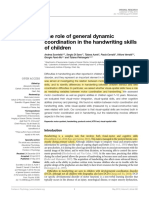 O Papel Da Coordenação Dinâmica Geral Na Escrita Das Crianças - Scordella Et Al., 2015