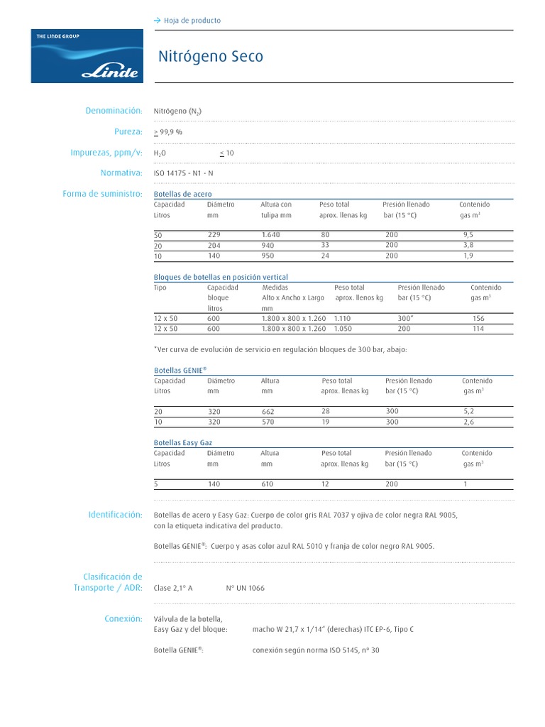 Nitrogeno Seco Tcm316-79967 | PDF | Gases | Fases de la materia