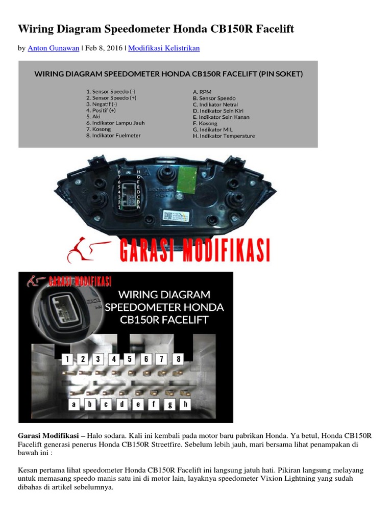 Wiring Diagram Speedometer Honda CB150R Facelift.docx