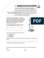 Teste de avaliação de reações químicas