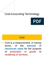Cost Accounting Terminology
