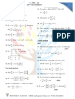 Class - Xii Differentiation: CBSE Sample Paper 2017 Two Marks Questions