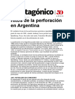Hitos de La Perforación en Argentina