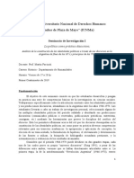 Programa Seminario de Investigación I (2019) - Forciniti