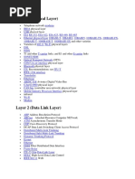 Protocols Per Layers