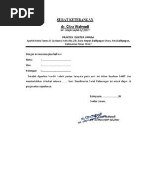 Surat Keterangan Dokter