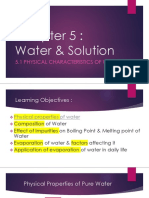 5.1 Physical Characteristics of Water