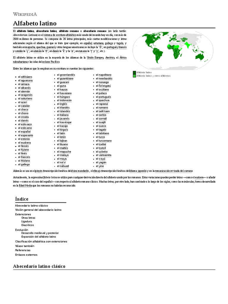 Alfabeto Latino | PDF | Escritura latina | Alfabeto