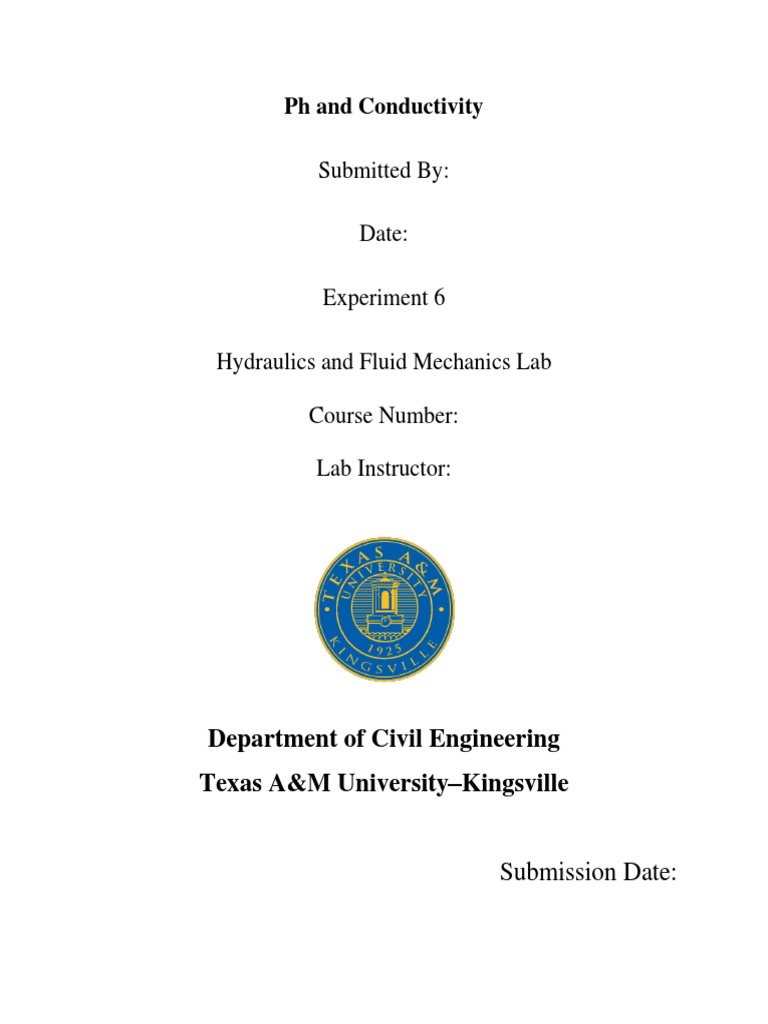 PH and Conductivity Exp 6 | PDF | Ph | Electrical Resistivity And ...