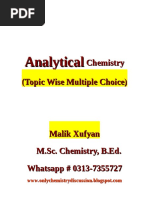 Analytical Chemistry Mcq's