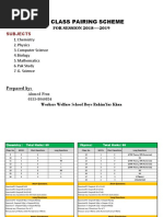 10th Pairing Scheme 2018 2020