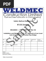 Safety Method Statement BP IOG Terminal WELDMEC / SMS 17459-028 Rev 02