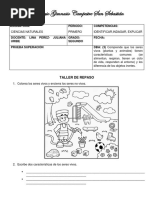 Taller de Repaso Ciencias 2