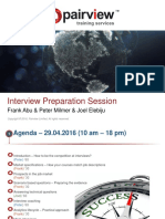 Interview Preparation Session Agenda