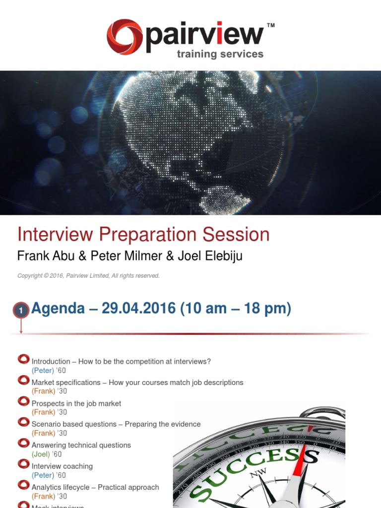 Interview Preparation Session Agenda | PDF | Career & Growth | Business