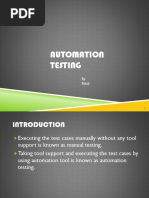 Automation Testing: by Balaji