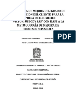 1. Propuesta de Aumento Del Grado de Satisfacción Del Cliente Para “Victoriusbody Sas” Con Base S