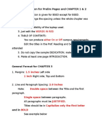 Do Not: General Instruction For Prelim Pages and CHAPTER 1 & 2