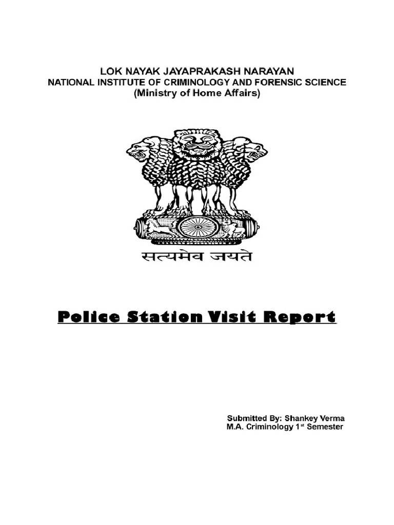 Police Station Visit Report | PDF