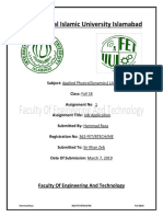 IIUI Islamabad Physics Lab Report