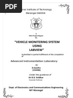 "Vehicle Monitering System Using Labview": National Institute of Technology Warangal-560004