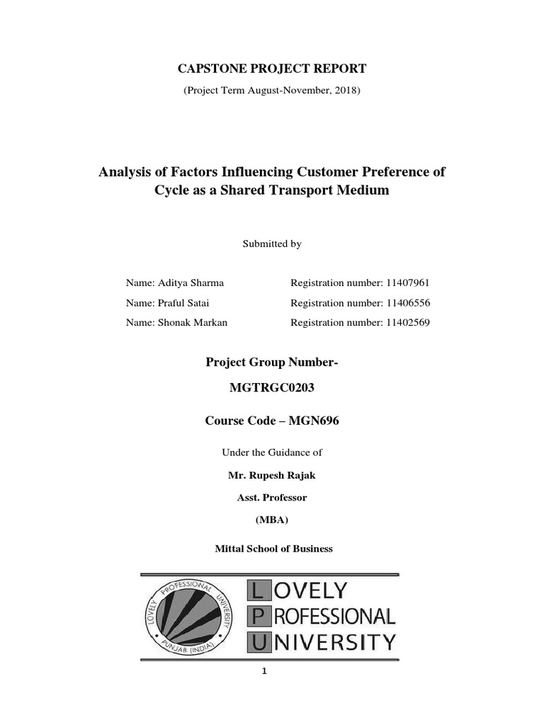 Customer Preference for Cycle Sharing | PDF | Air Pollution | Exhaust Gas