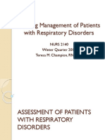 Nursing Management of Patient With Respiratory Problems