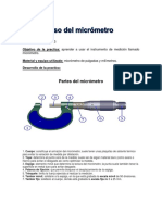 Uso Del Micrometro