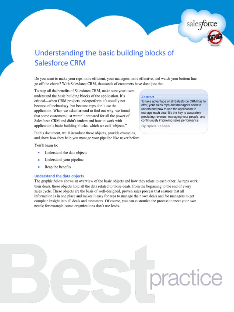 Understanding Salesforce CRM Objects | PDF | Salesforce.Com | Customer ...