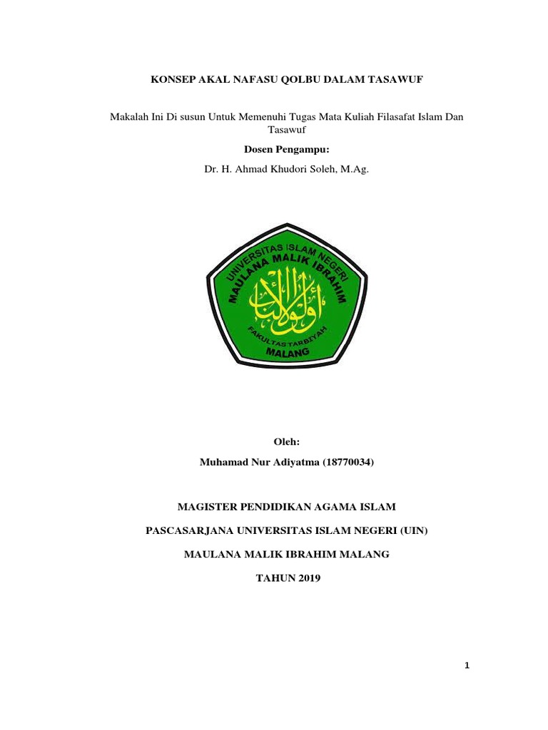 Konsep Akal Nafsu Dan Hati Dalam Tasawuf Pdf