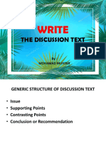 Write: The Discussion Text