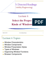 Lecture 6 - Select The Proper Kinds of Windows