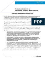 C F P P (FPP) : Additional Guidance For Manufacturers