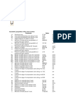 Geometric Properties of The Cross-Section Parameter Value: V, y V, Z