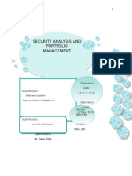 Security Analysis and Portfolio Management