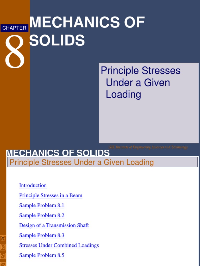 Principal Stresses in Mechanics of Solids | PDF | Stress (Mechanics ...